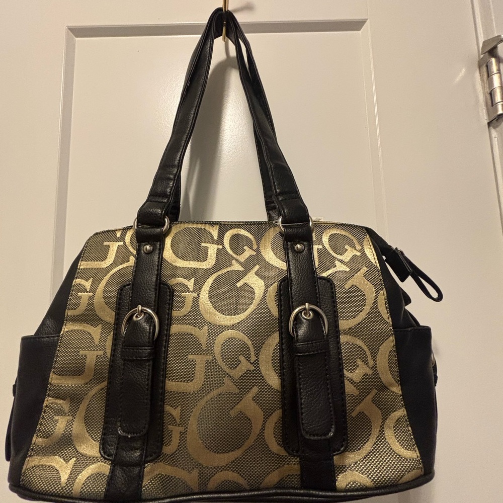 Vegan Black and Gold Women's Handbag